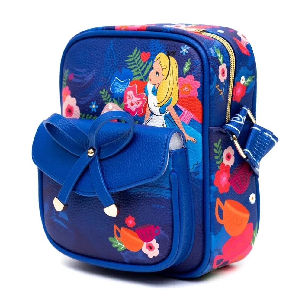Disney Floral Blue Crossbody Bag - Picture 3 of 6